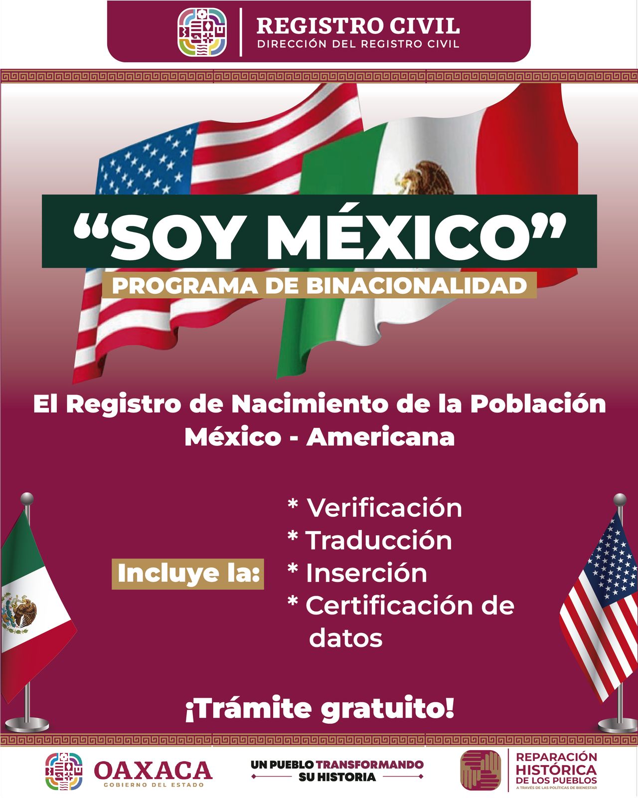 Impulsa Gobierno del Estado programa “Soy México” para facilitar la nacionalidad a población migrante oaxaqueña