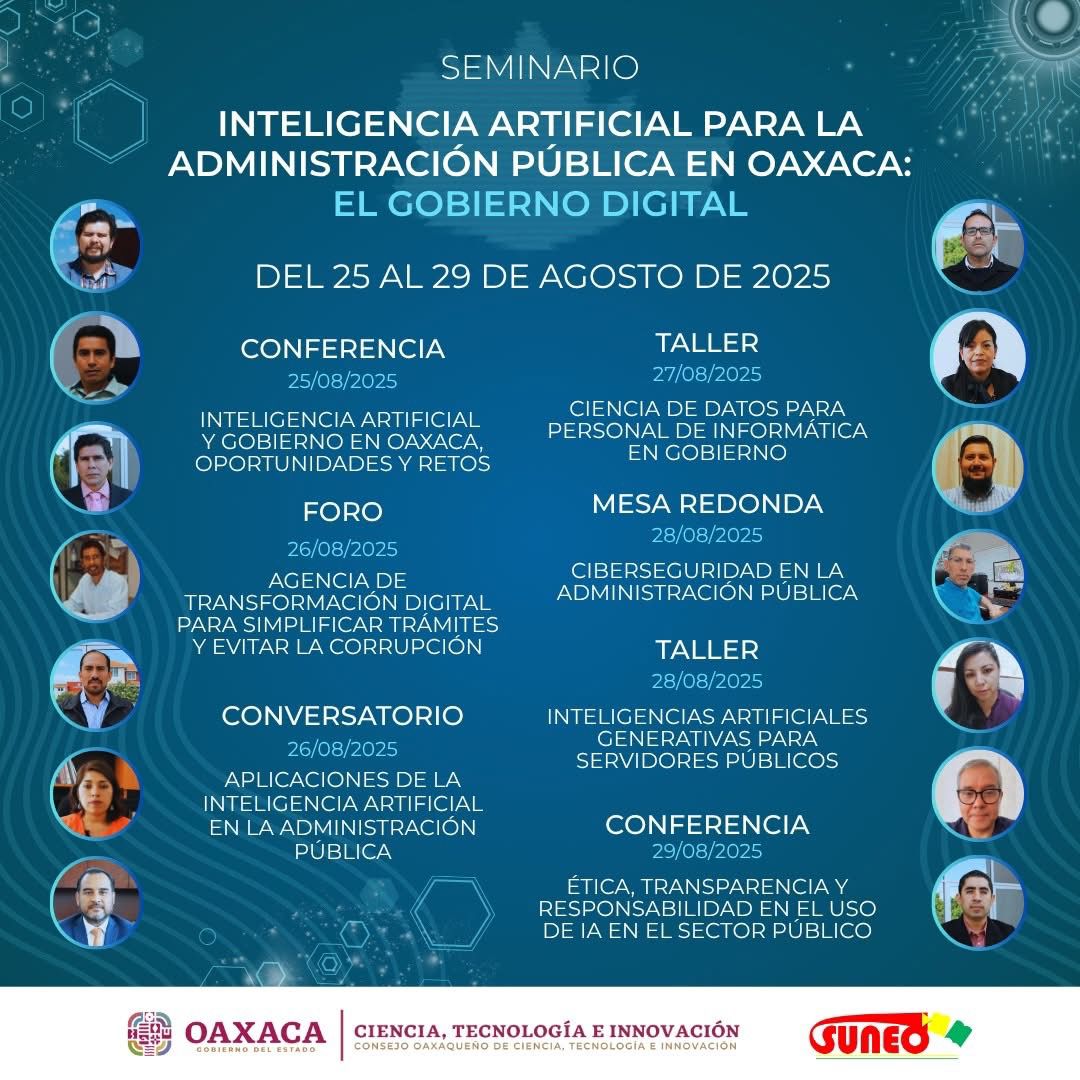 Realizará Cocitei seminario “Inteligencia Artificial para la administración pública en Oaxaca: el gobierno digital”
