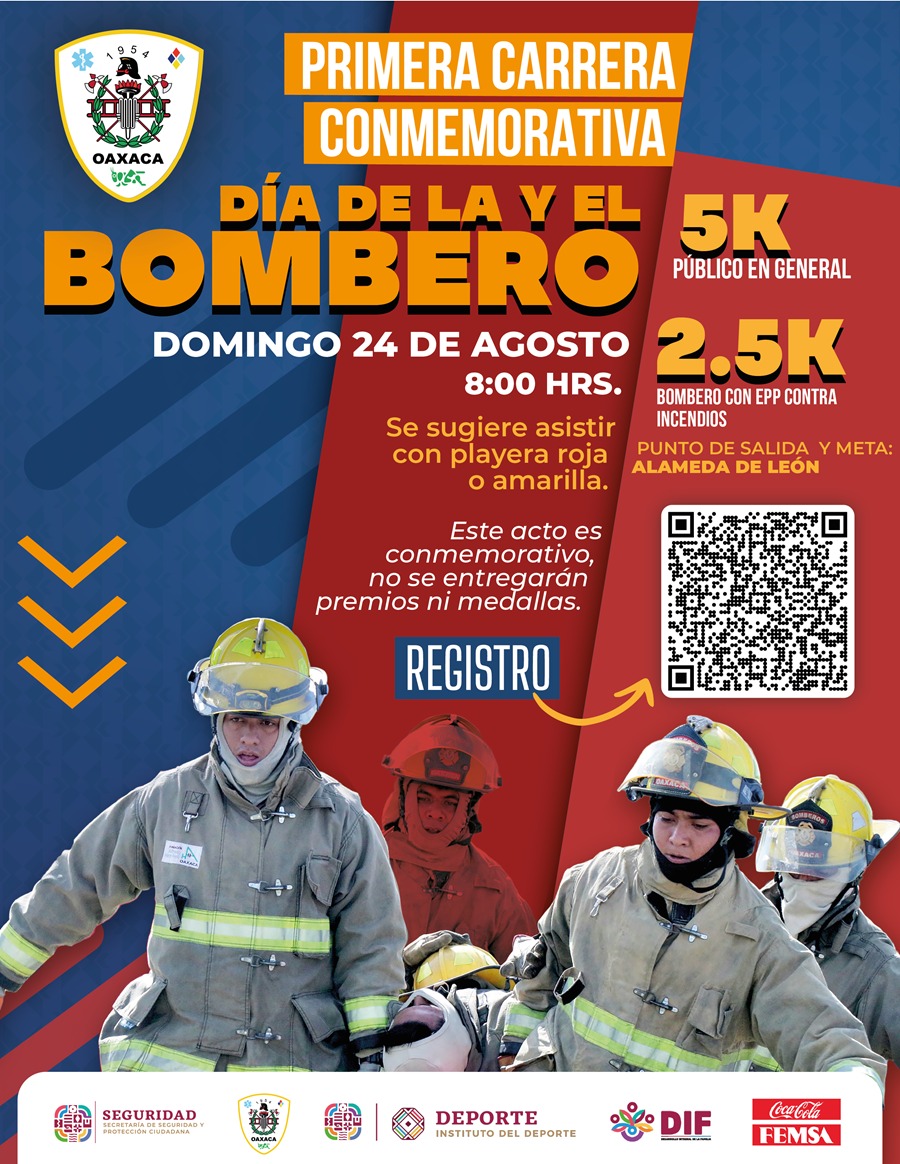 Convoca SSPC a participar en Primera Carrera Conmemorativa del Día de la y el Bombero