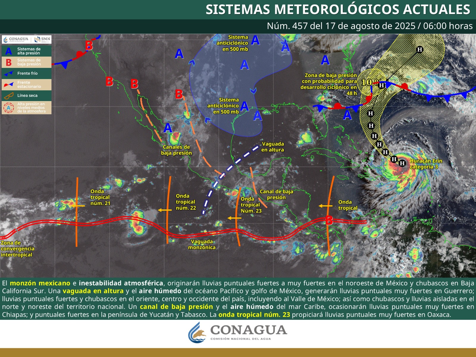 Pronostican lluvias, tormentas eléctricas y probable caída granizo para este domingo