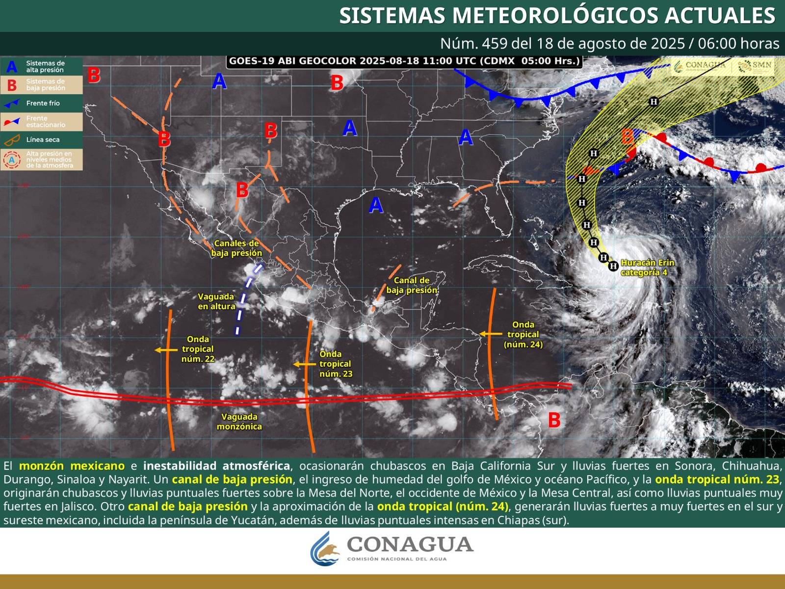 Continuarán lluvias de intensidad variable, actividad eléctrica y rachas de viento este lunes en Oaxaca