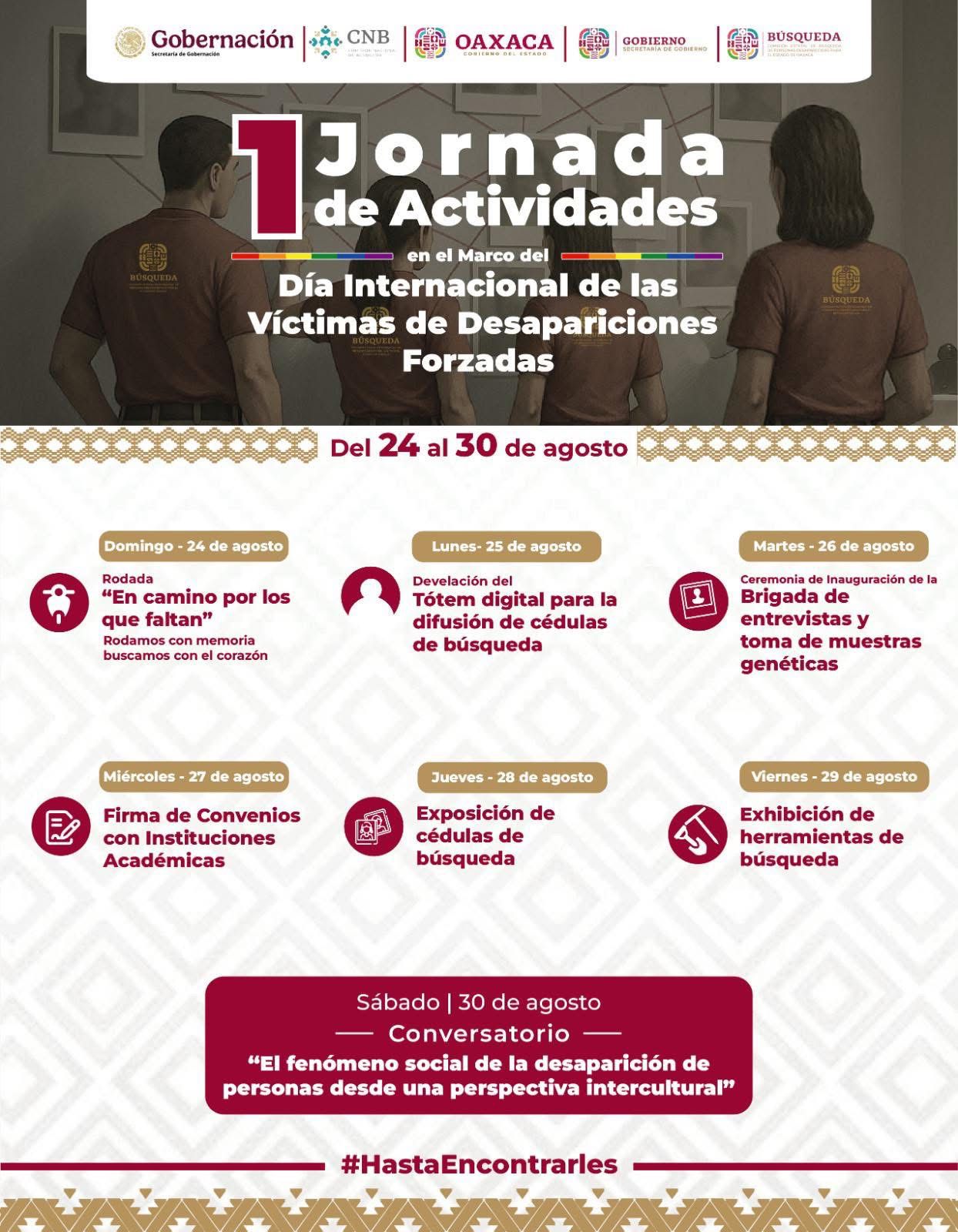 Realizará CLB Oaxaca Primera Jornada de Actividades en el marco del Día Internacional de las Víctimas de Desapariciones Forzadas