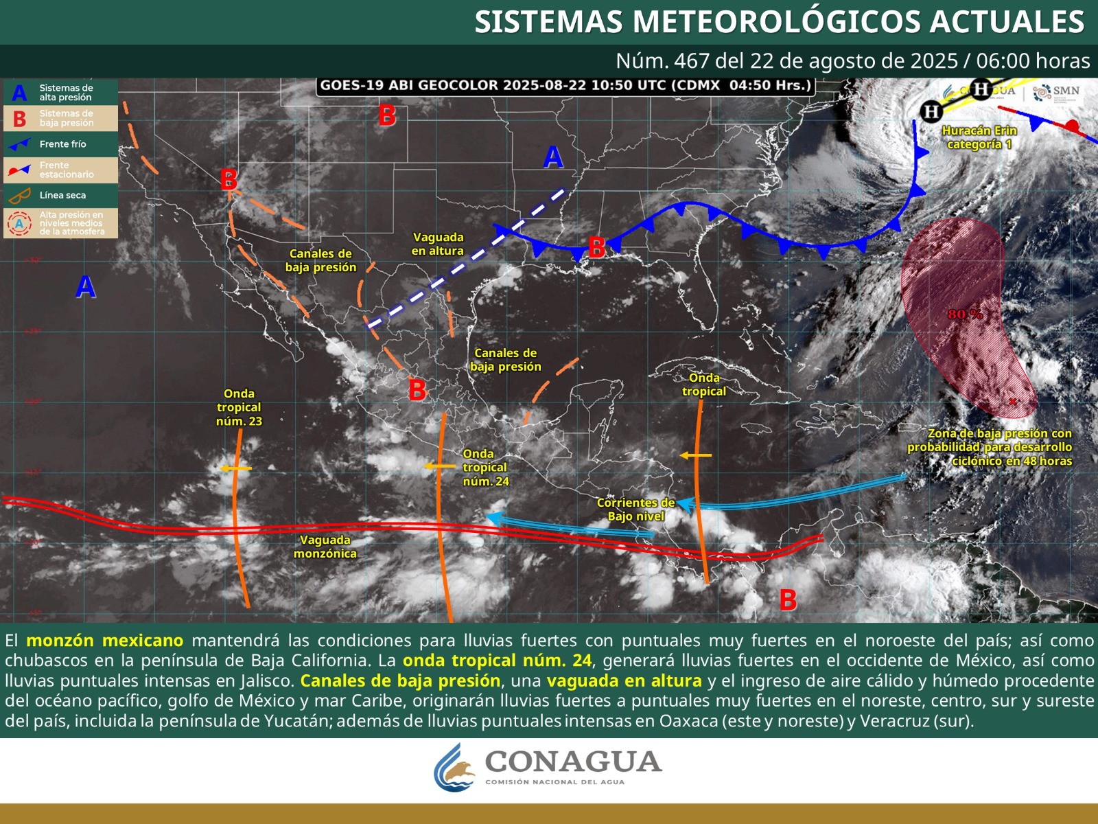 Persistirán las lluvias de intensidad variable en Oaxaca durante este viernes