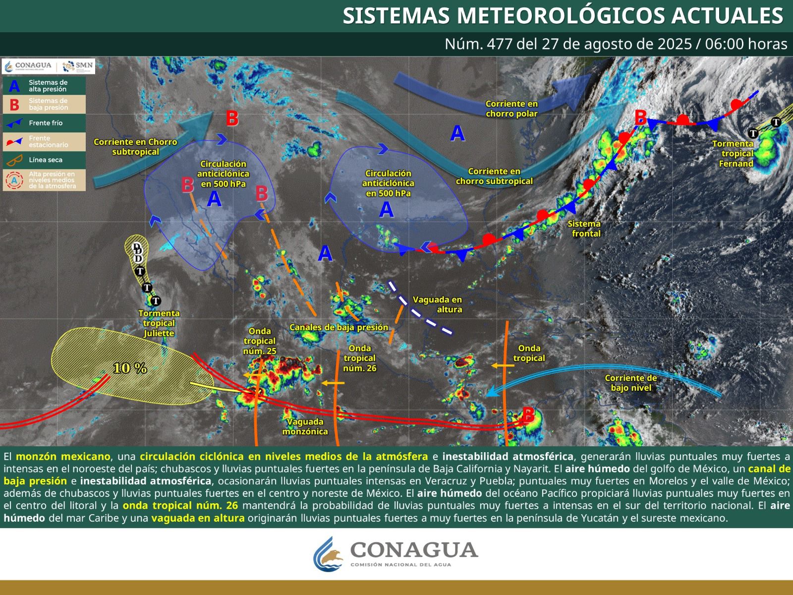 Prevén tormentas acompañadas de actividad eléctrica en diferentes regiones de Oaxaca
