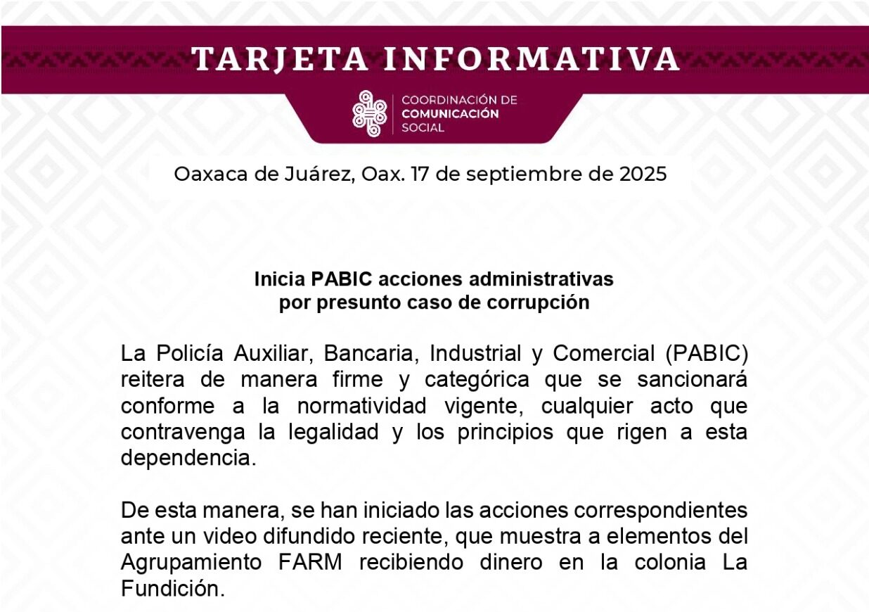 Inicia PABIC acciones administrativas por presunto caso de corrupción