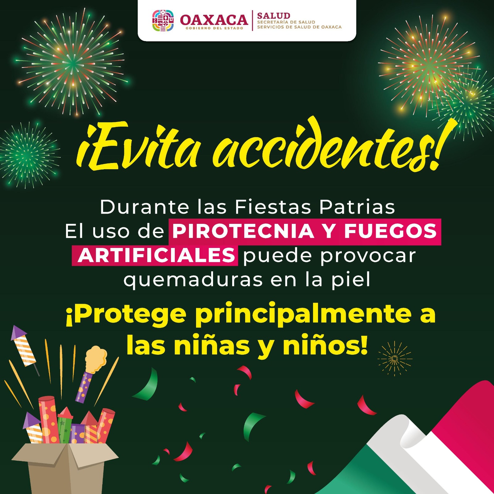 Emite SSO recomendaciones para celebrar las fiestas patrias con responsabilidad y sin excesos