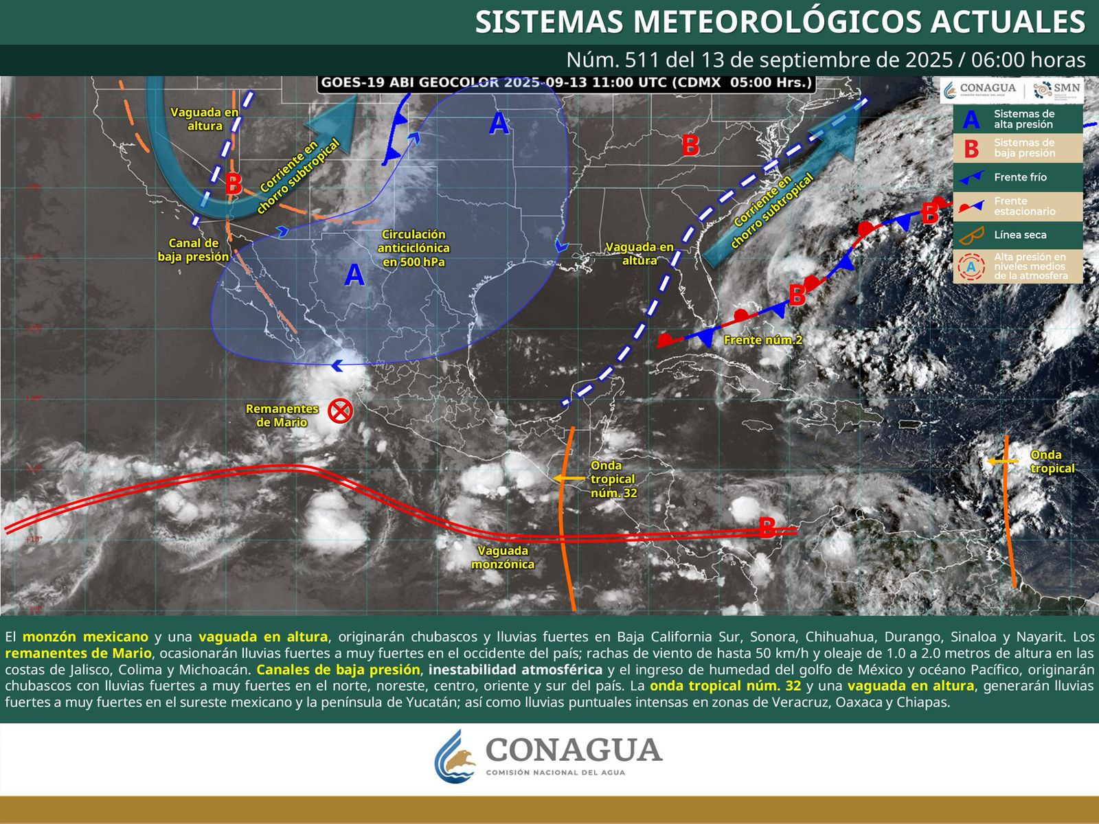 Se esperan lluvias y tormentas por la tarde en Oaxaca