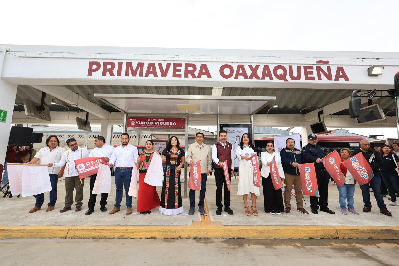 Pone en operación Salomón Jara la ruta troncal Viguera-Xoxocotlán del BinniBus con camiones modernos y seguros