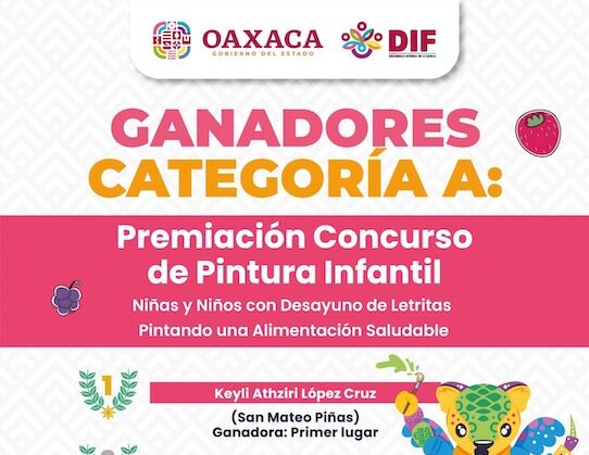 Da a conocer DIF Oaxaca a las y los ganadores del Primer Concurso de Pintura Infantil