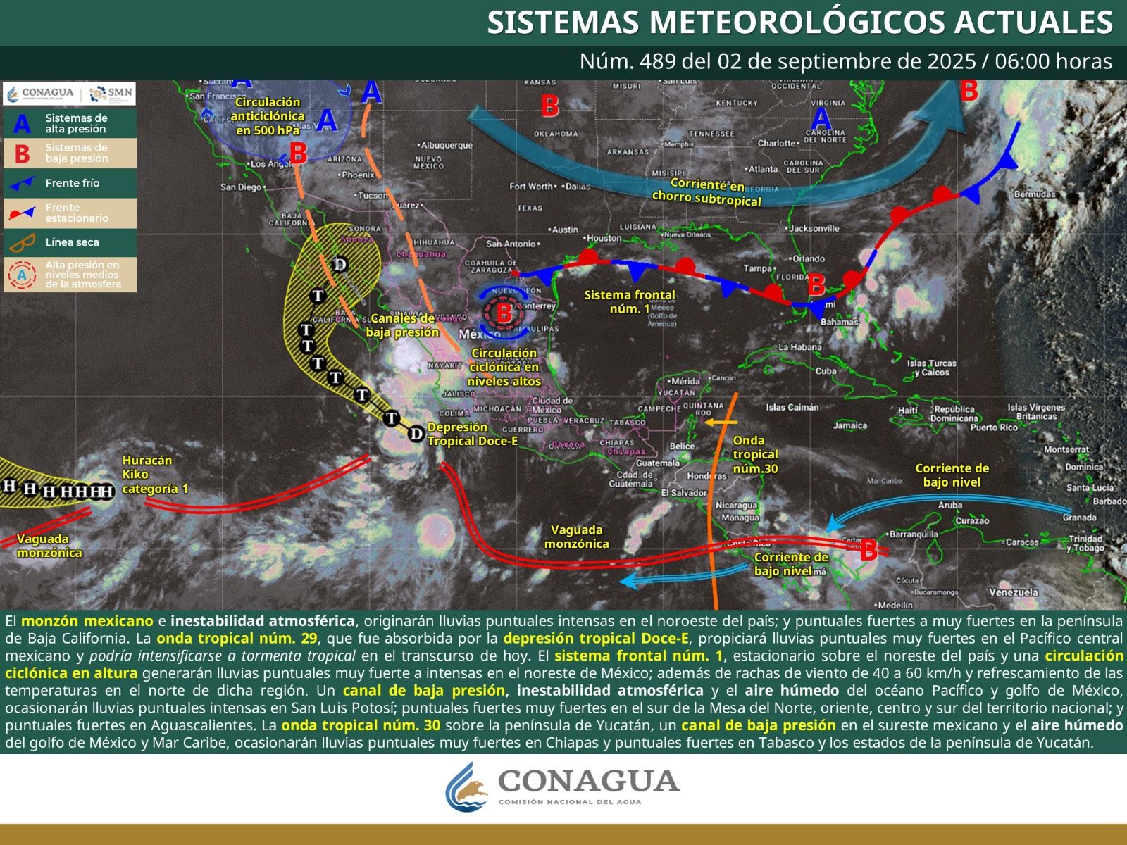 Se prevén lluvias y tormentas vespertinas en Oaxaca por onda tropical 30