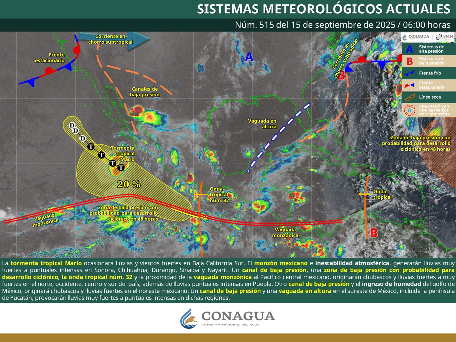 Prevén lluvias y tormentas fuertes en algunas regiones de Oaxaca para este lunes