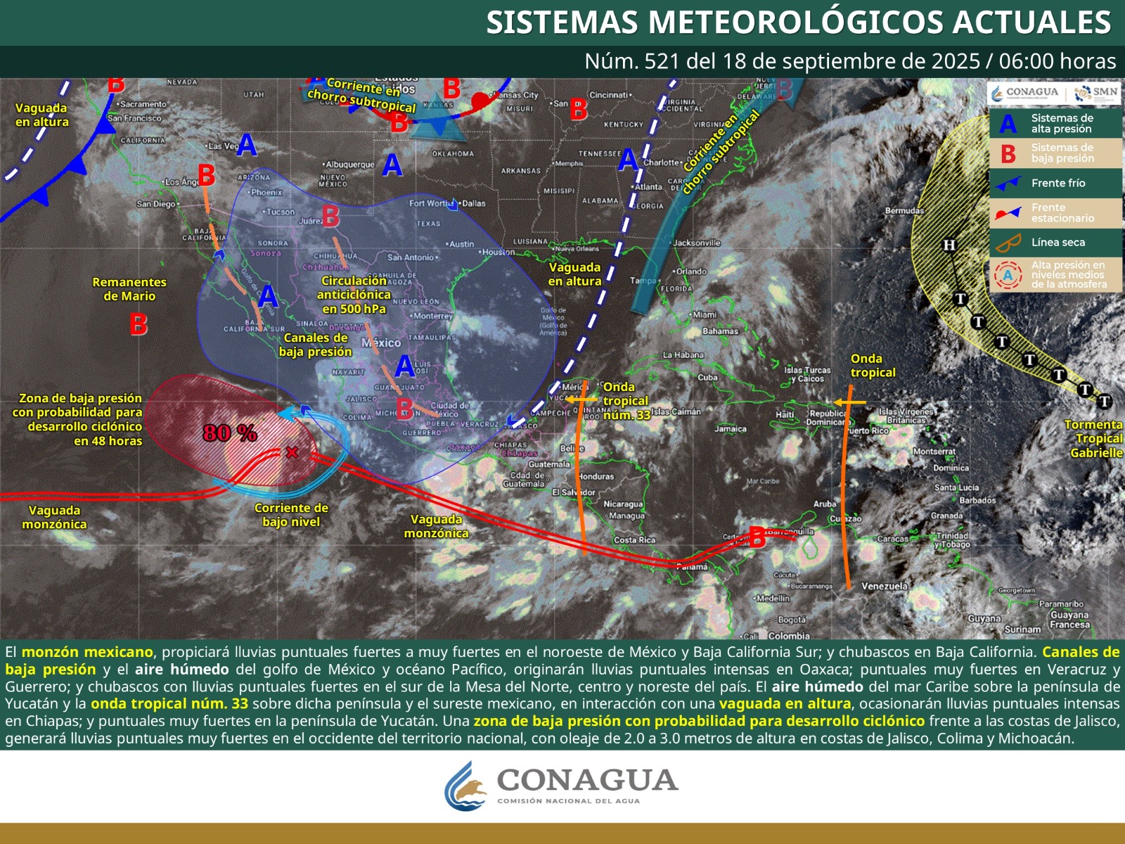 Continuarán tormentas, actividad eléctrica y chubascos en gran parte de Oaxaca para este jueves