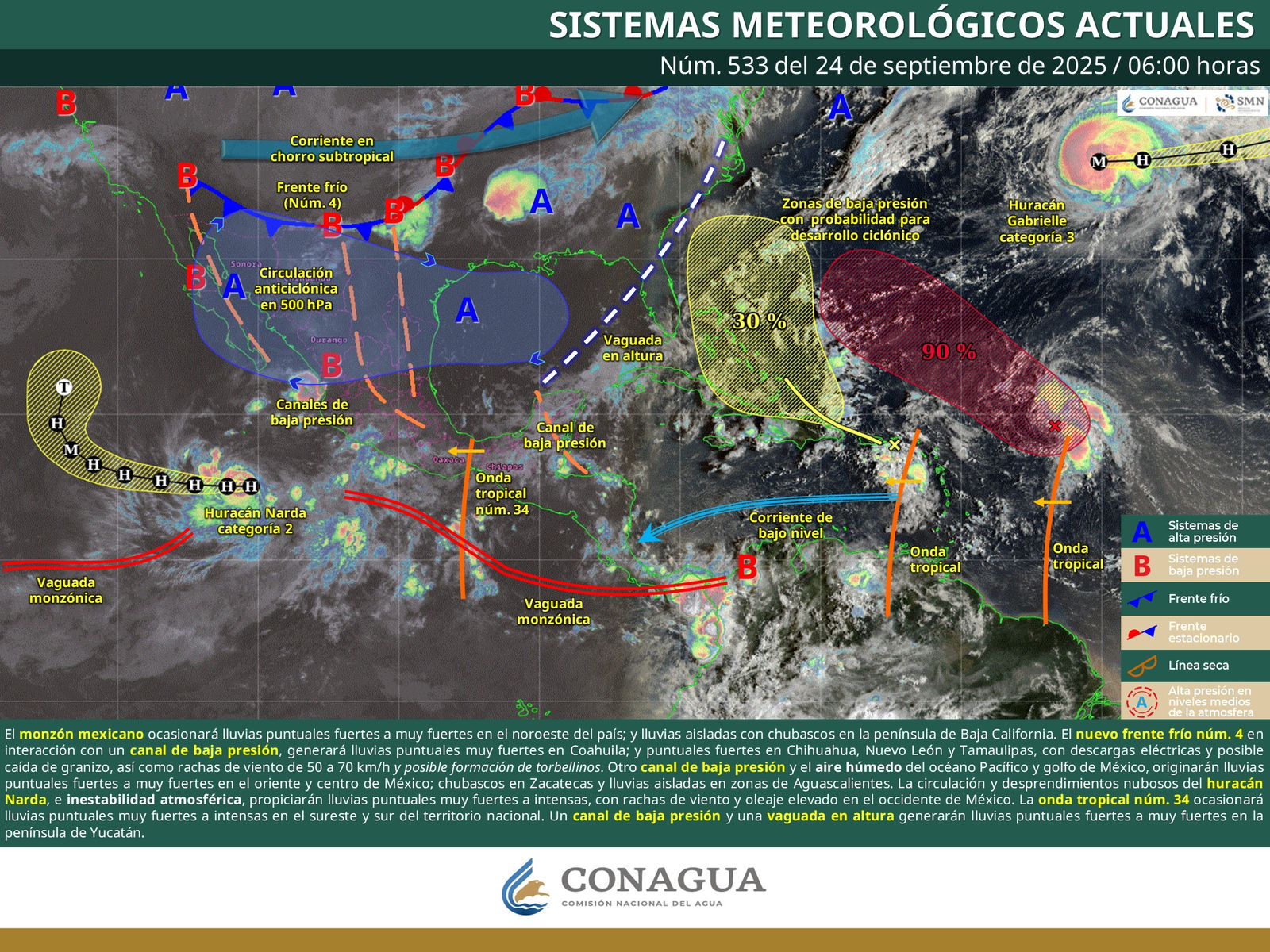Se prevén lluvias de intensidad variable con tormentas locales fuertes en Oaxaca