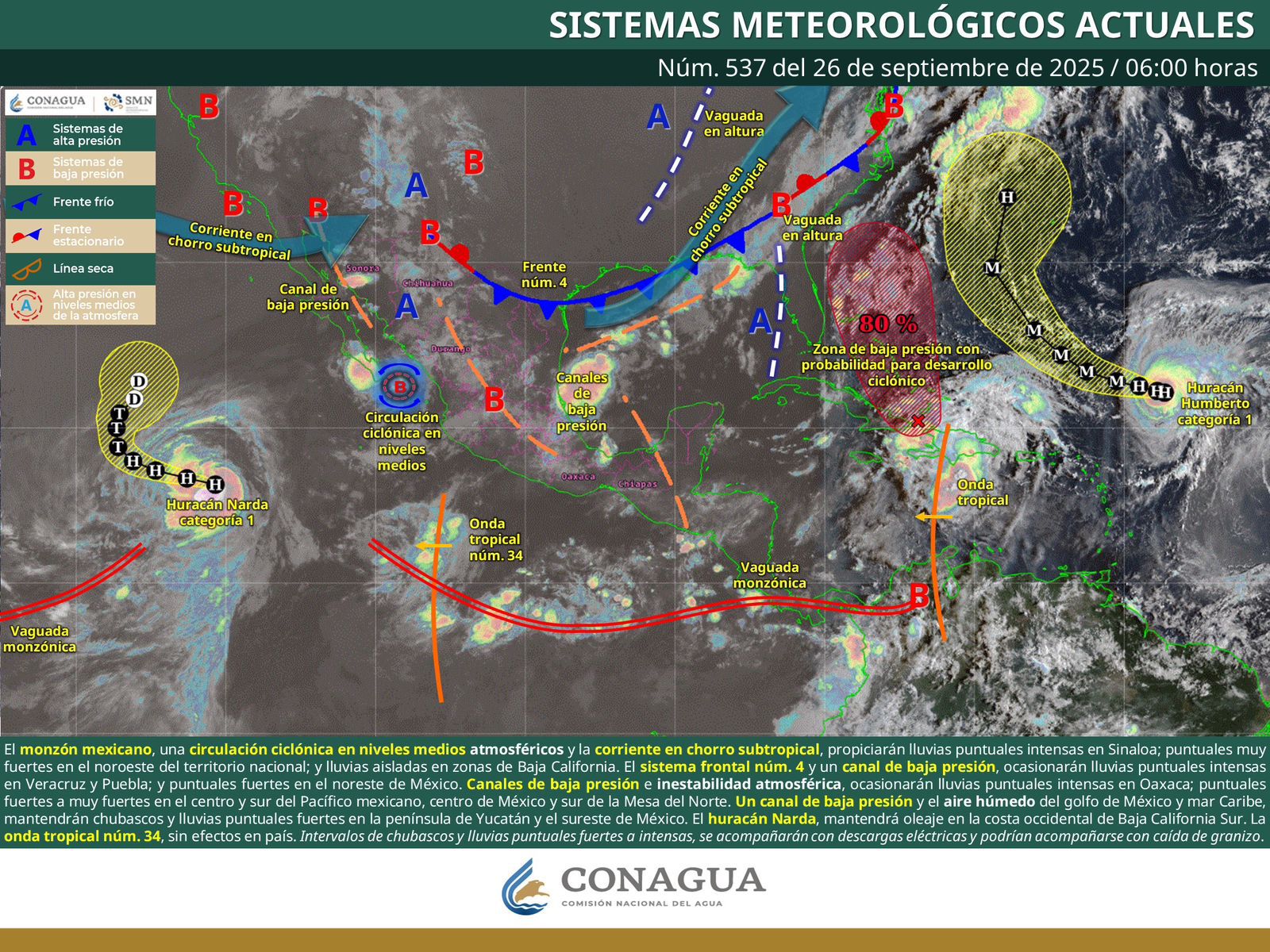 Persistirán lluvias fuertes y tormentas eléctricas en gran parte de Oaxaca 