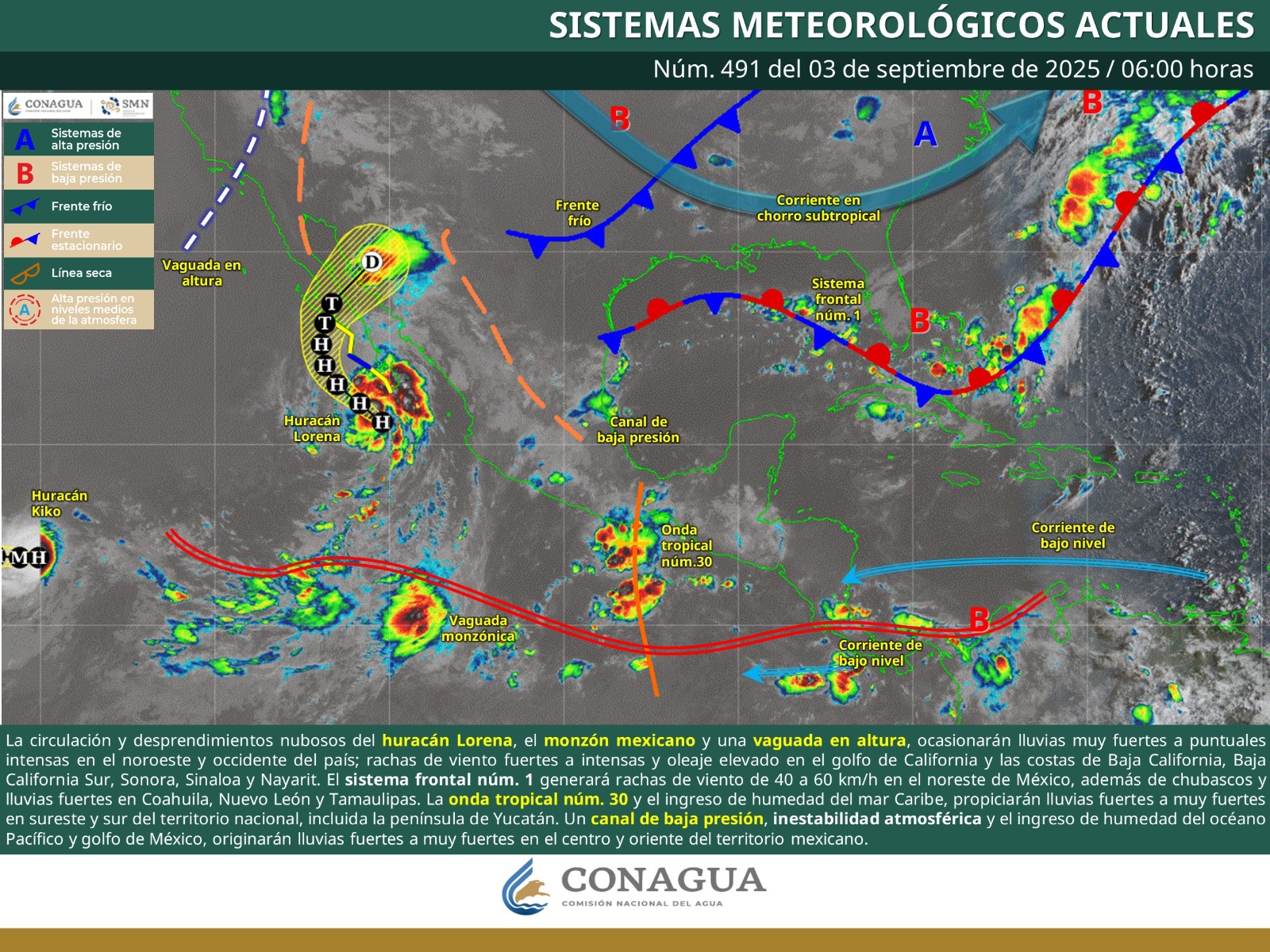 Continuarán lluvias y tormentas con actividad eléctrica por la tarde en Oaxaca