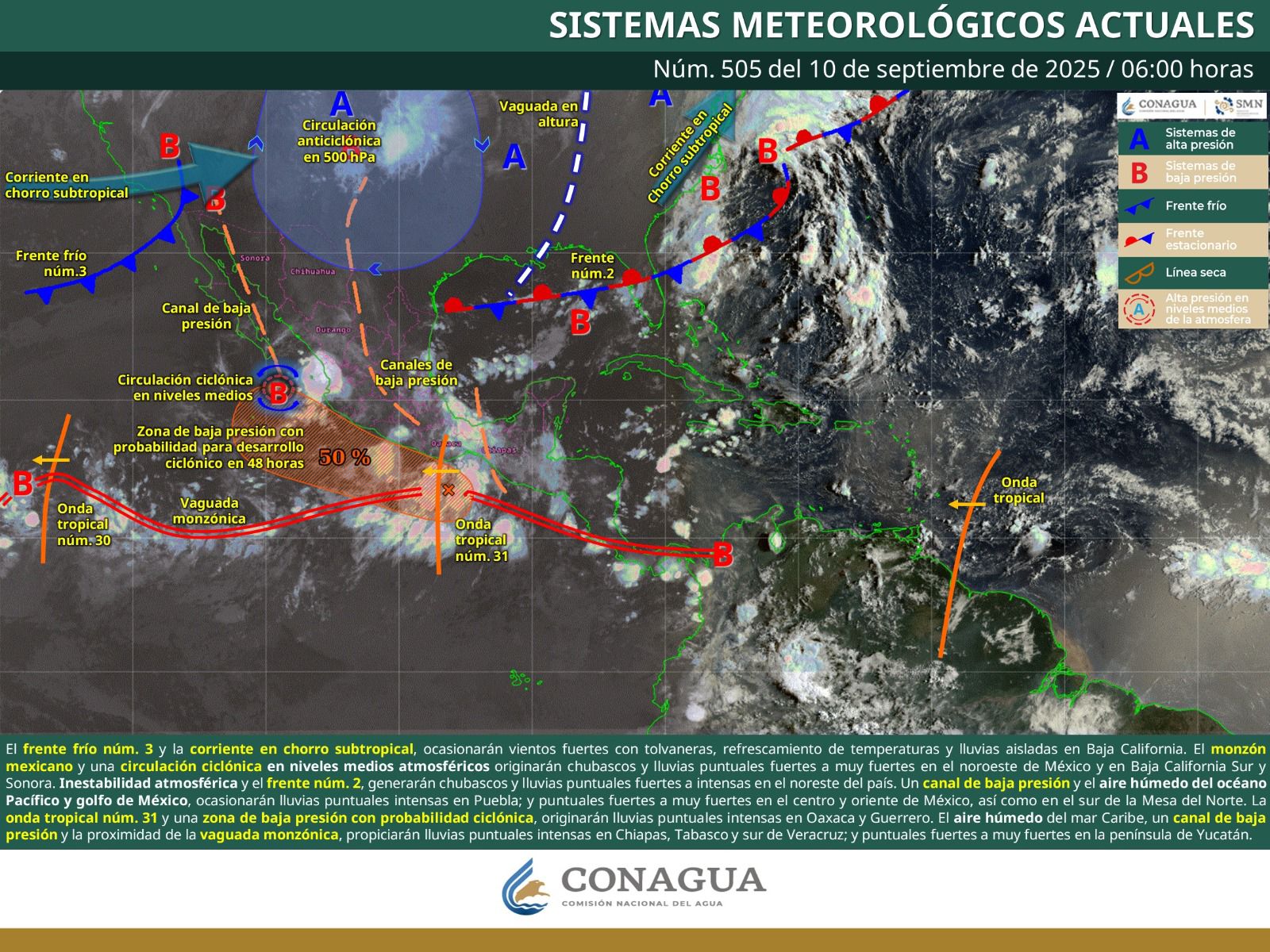 Continuará tiempo lluvioso en la mayor parte de Oaxaca