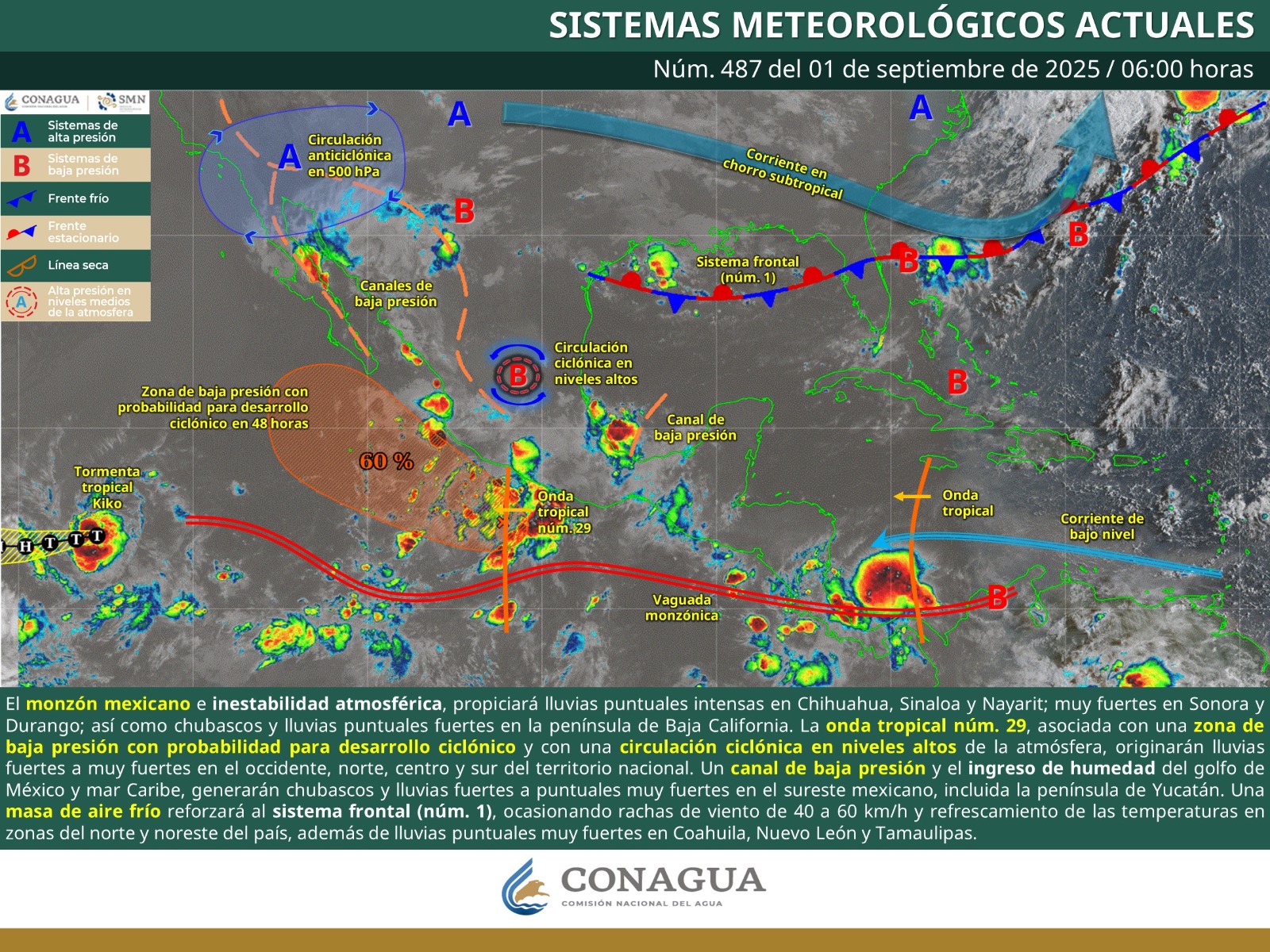 Onda Tropical 29 generará lluvias y tormentas en zonas montañosas de Oaxaca