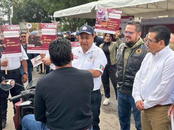 Implementa Policía Vial Estatal “Piensa, Lleguemos a Salvo” en San Sebastián Tutla