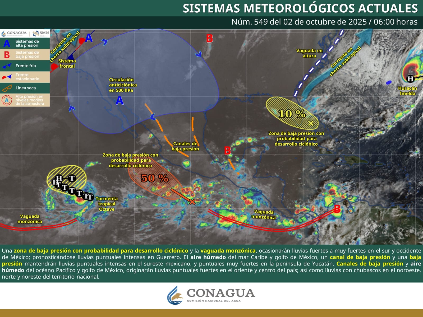 Continuará tiempo inestable y lluvias en Oaxaca este jueves