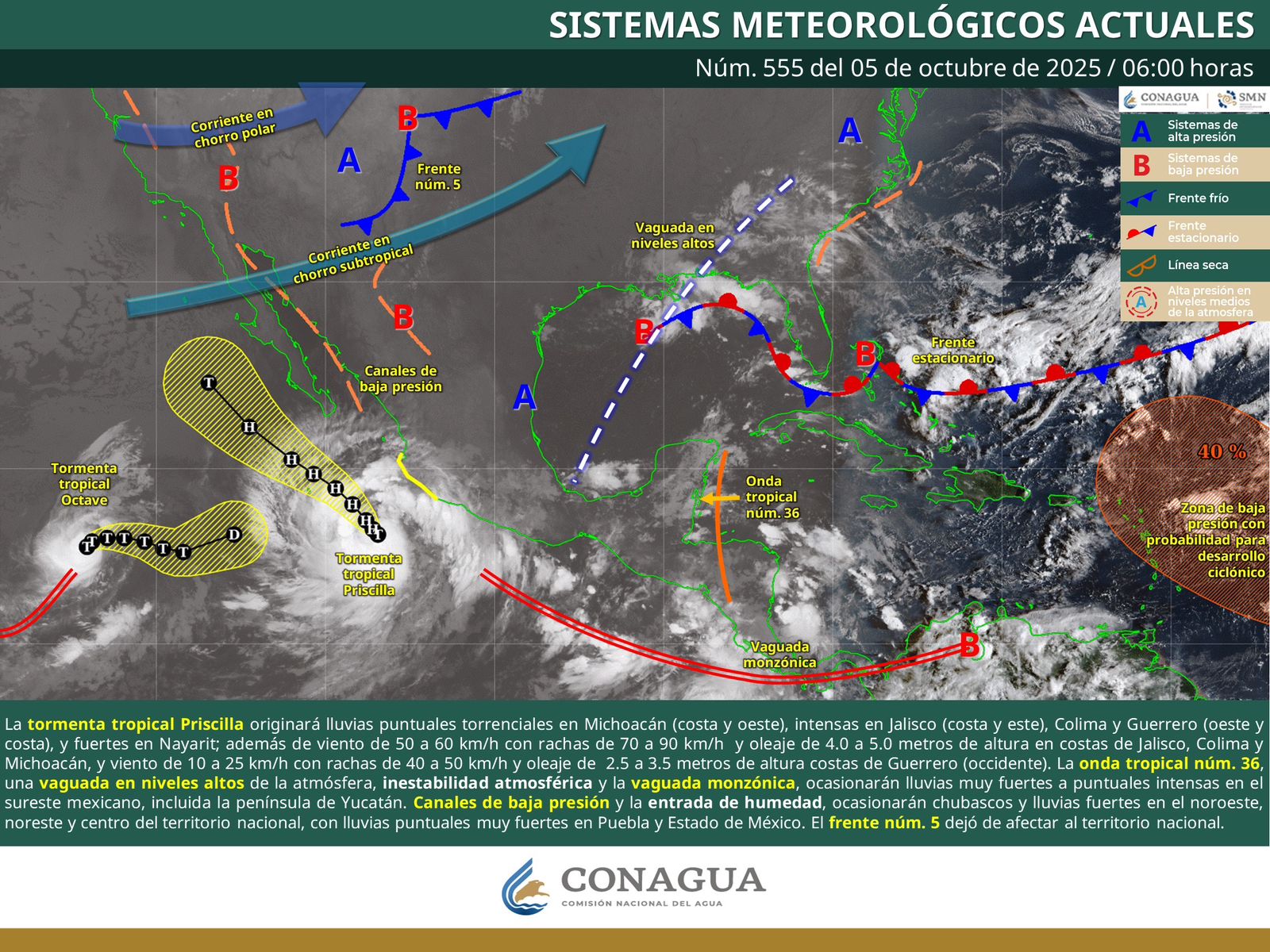 Este domingo prevén lluvias significativas en gran parte de Oaxaca