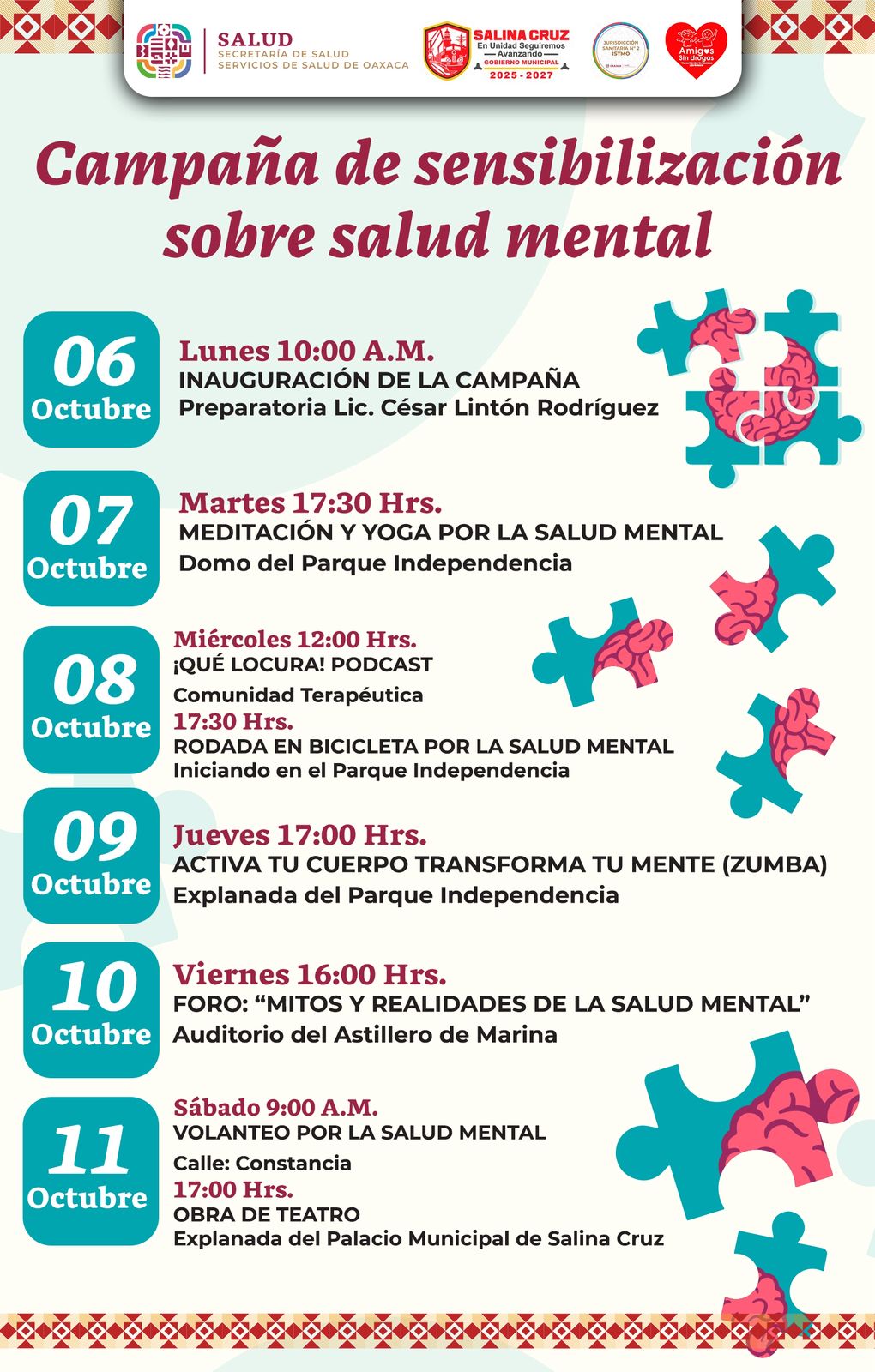Emprende SSO Campaña de Salud Mental en el Istmo para fomentar acción colectiva