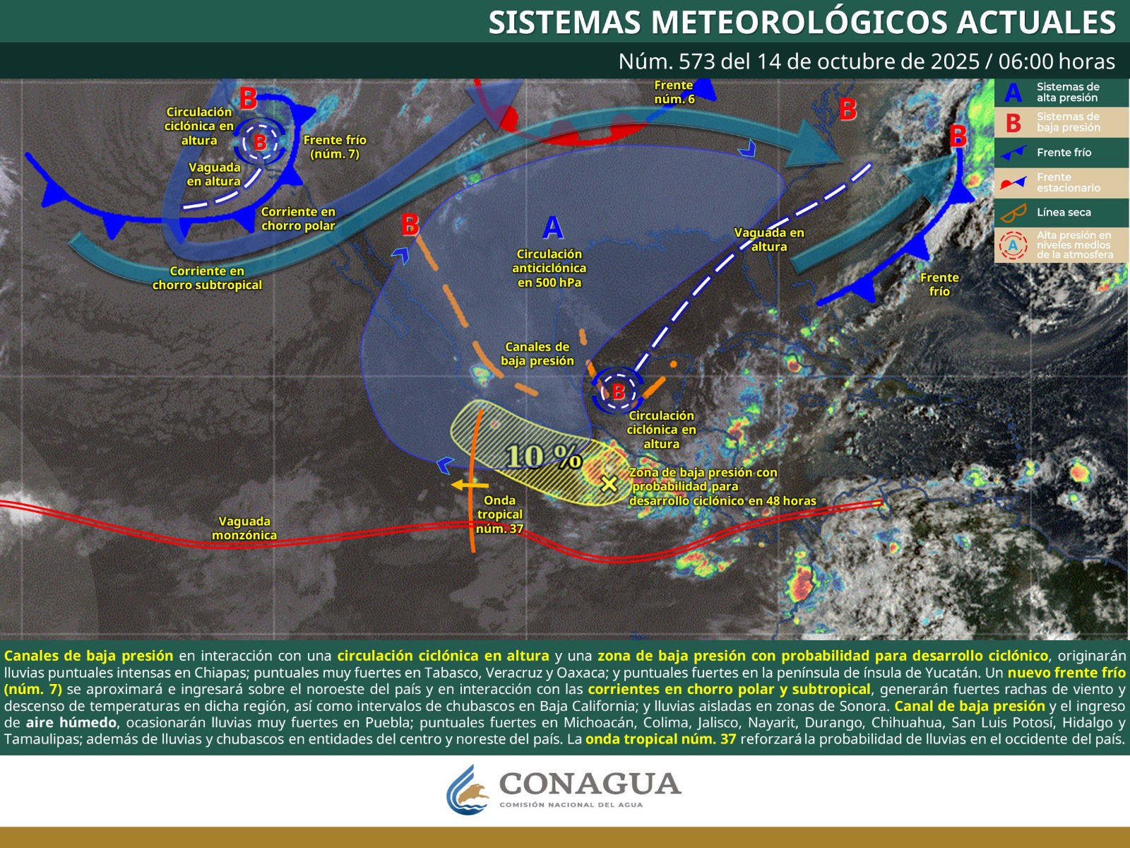 Se mantendrán este martes las lluvias y chubascos en zonas de montaña de Oaxaca