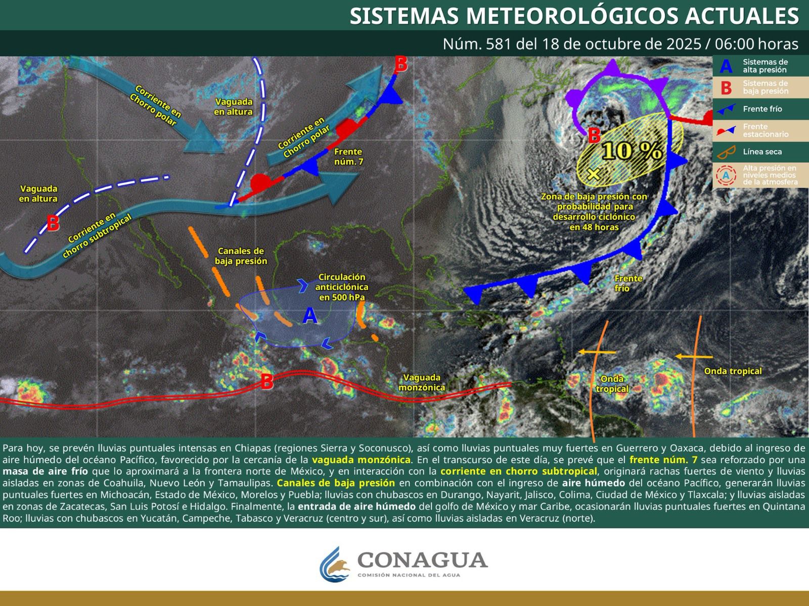 Continuarán las lluvias en la Costa, Istmo de Tehuantepec, Sierra Sur y Mixteca: Protección Civil
