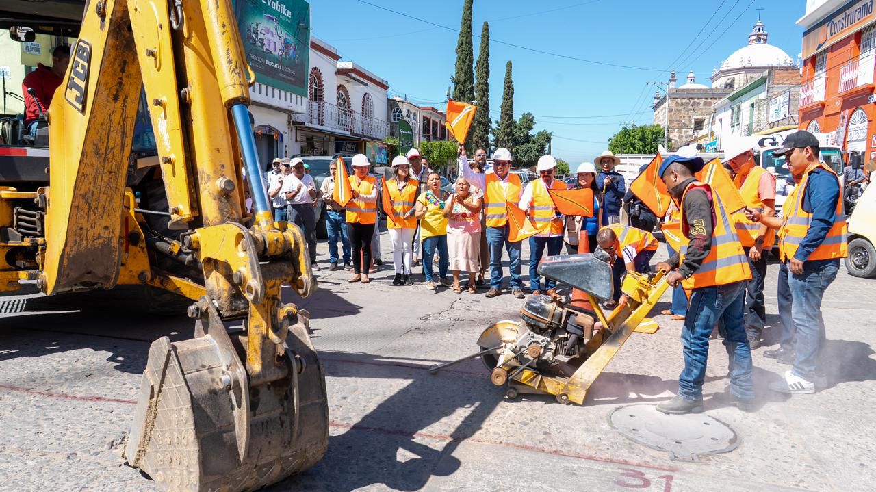 Inicia Gobierno del Estado rehabilitación de la red de drenaje sanitario en Ocotlán de Morelos