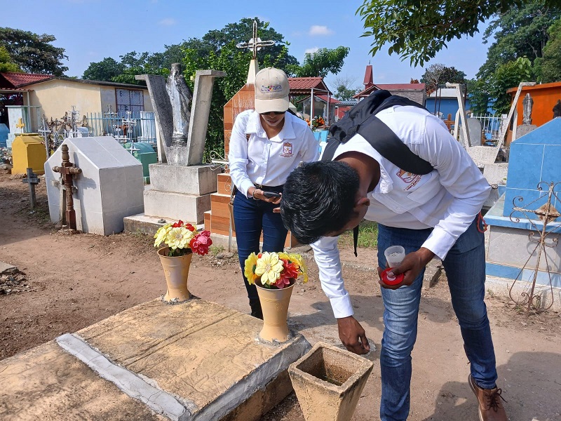 Realiza SSO operativo en panteones de Jurisdicción Sanitaria Tuxtepec para prevenir enfermedades transmitidas por vector