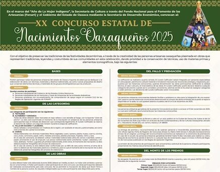 Convoca Sedeco al XX Concurso Estatal de Nacimientos Oaxaqueños 2025