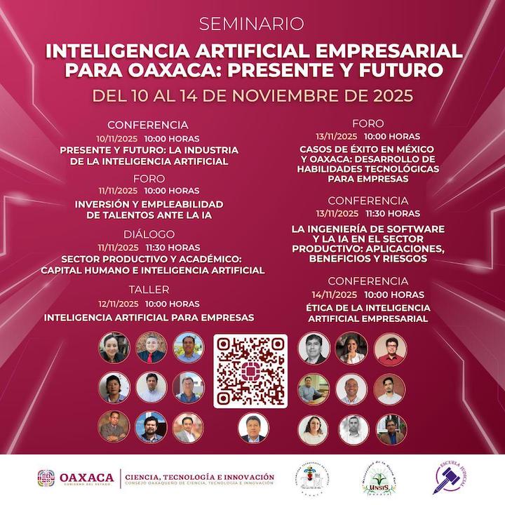 Invita Cocitei al seminario Inteligencia Artificial empresarial para Oaxaca