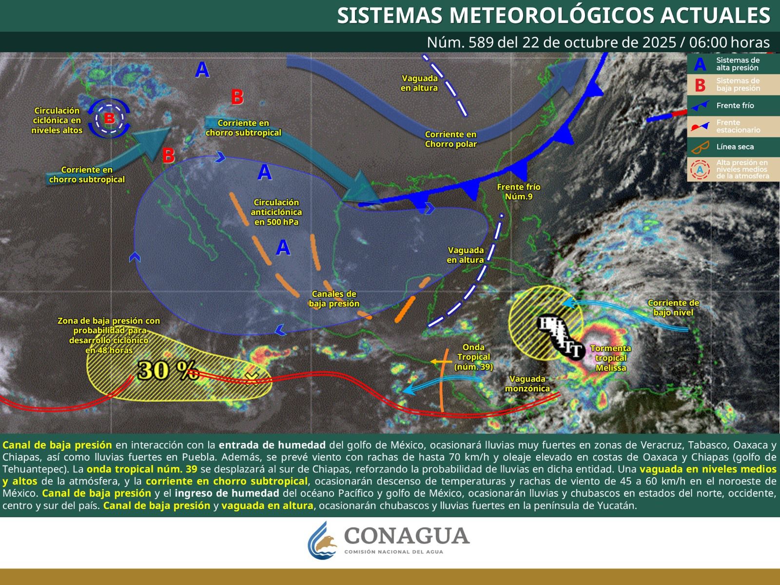 Pronostican tormentas en Oaxaca durante la noche de este miércoles