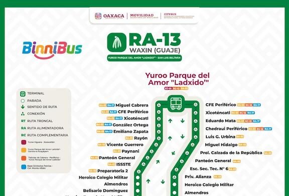Con arranque de 2 nuevas rutas de BinniBus, Gobierno de Oaxaca mejora la movilidad de la población