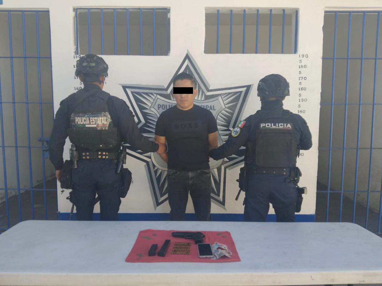 Detiene Policía Estatal a masculino por portación de arma de fuego en Tlacolula