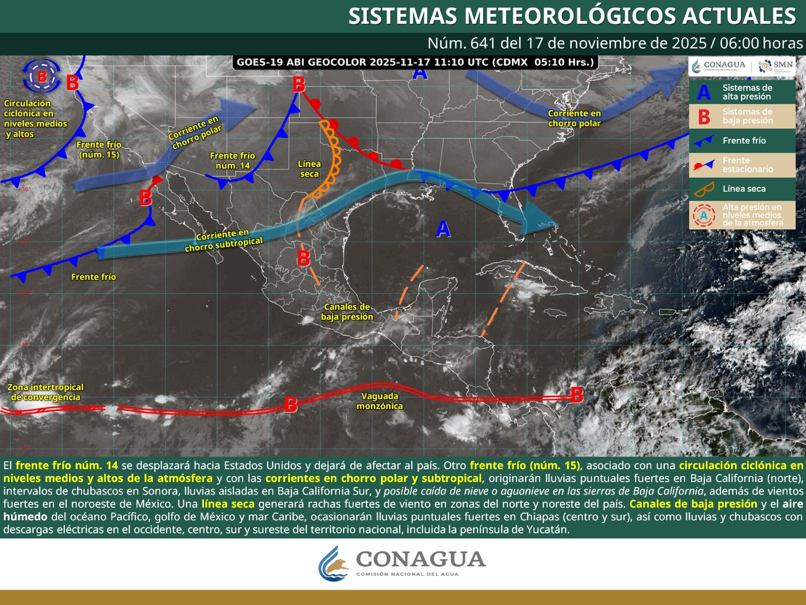 Circulación anticiclónica mantiene condiciones de estabilidad y ambiente frío en Oaxaca