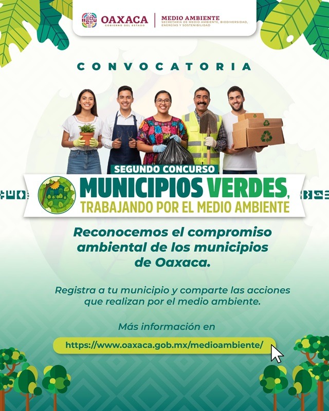 Emite Secretaría de Medio Ambiente Convocatoria del Segundo Concurso de Municipios Verdes