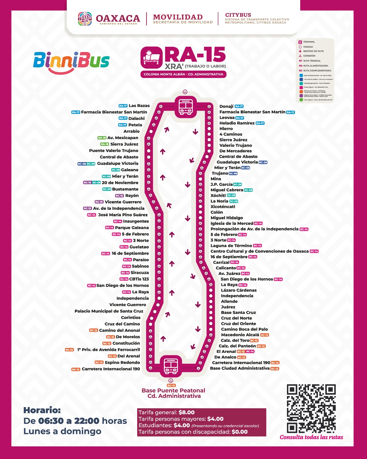 Conecta BinniBus a Colonia Monte Albán con Ciudad Administrativa a través de la nueva ruta “Xra”