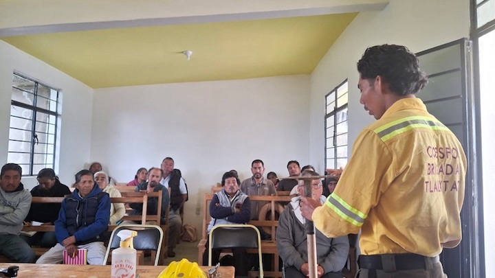 Impulsa Coesfo prevención y manejo responsable del fuego en San Jerónimo Sosola