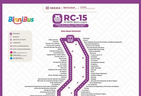 Amplía BinniBus rutas RC06 y RC15 a San Jerónimo Yahuiche e Internado de Reyes Mantecón
