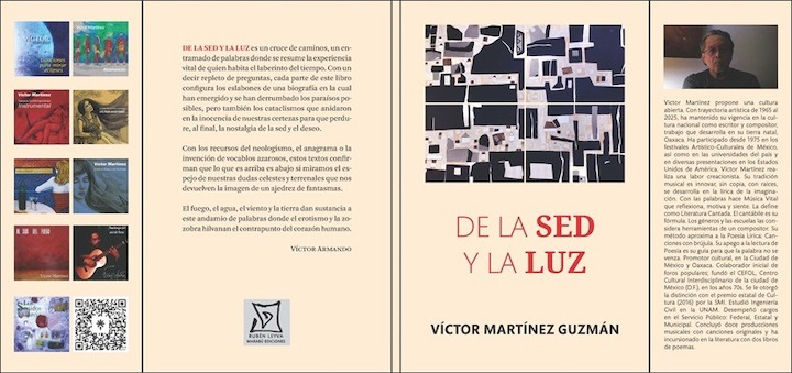 Invita Seculta a la presentación del poemario “De la sed y la luz” de Víctor Martínez