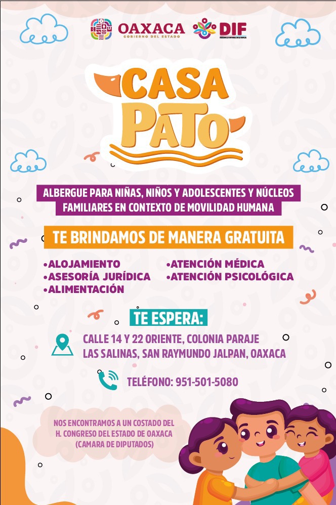 Ofrece DIF Oaxaca atención a personas migrantes a través de sus albergues temporales