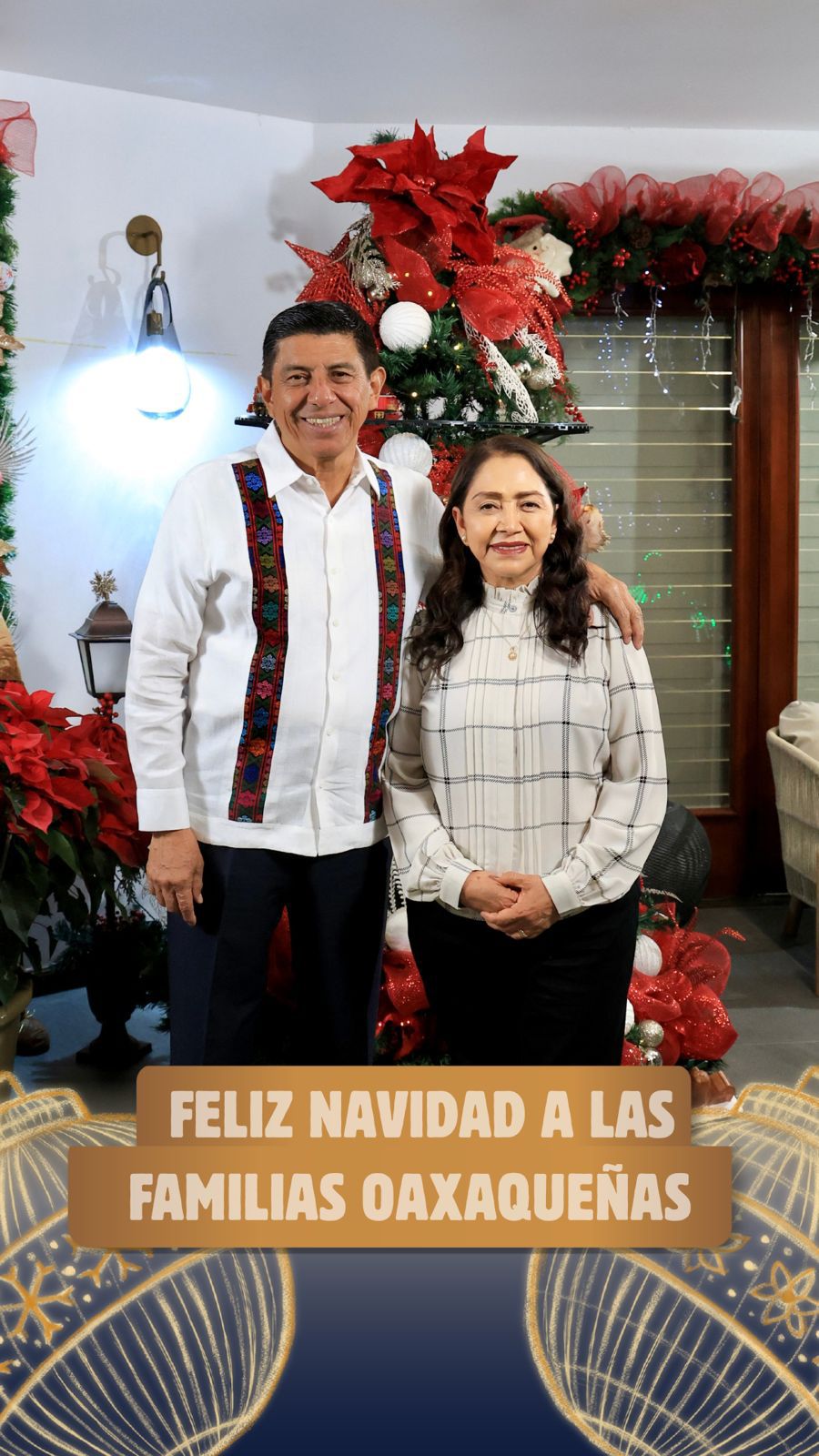 Envían Salomón Jara e Irma Bolaños mensaje de unidad, solidaridad y esperanza en esta Navidad