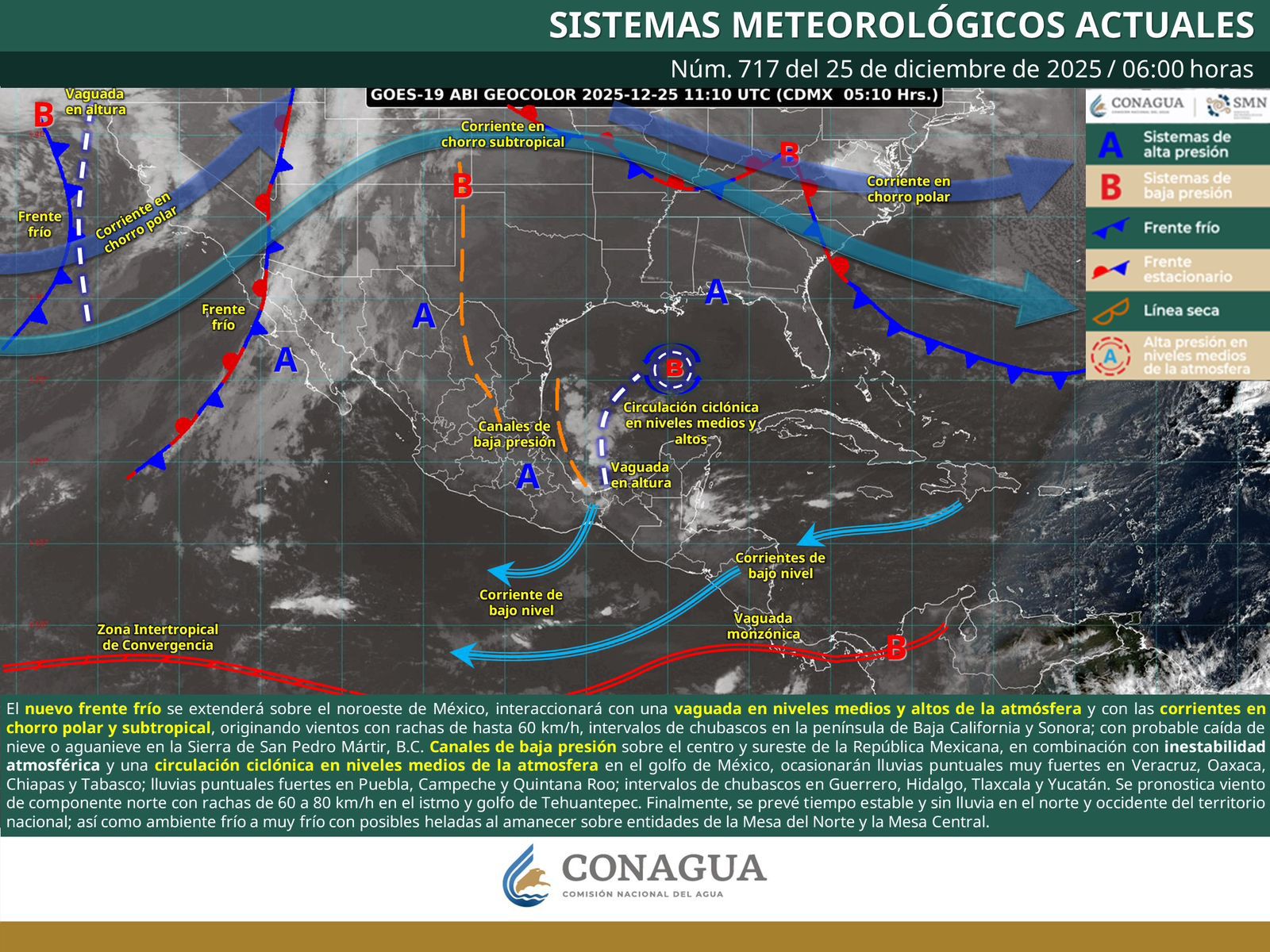 Este jueves persistirán lluvias y nieblas en Oaxaca