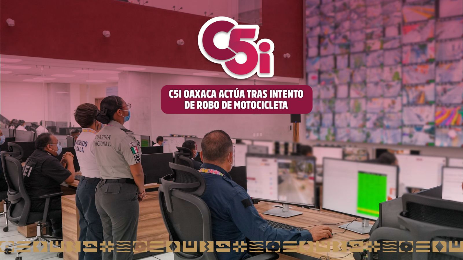 Apoya C5i Oaxaca en el aseguramiento de dos personas por presunto intento de robo de motocicleta