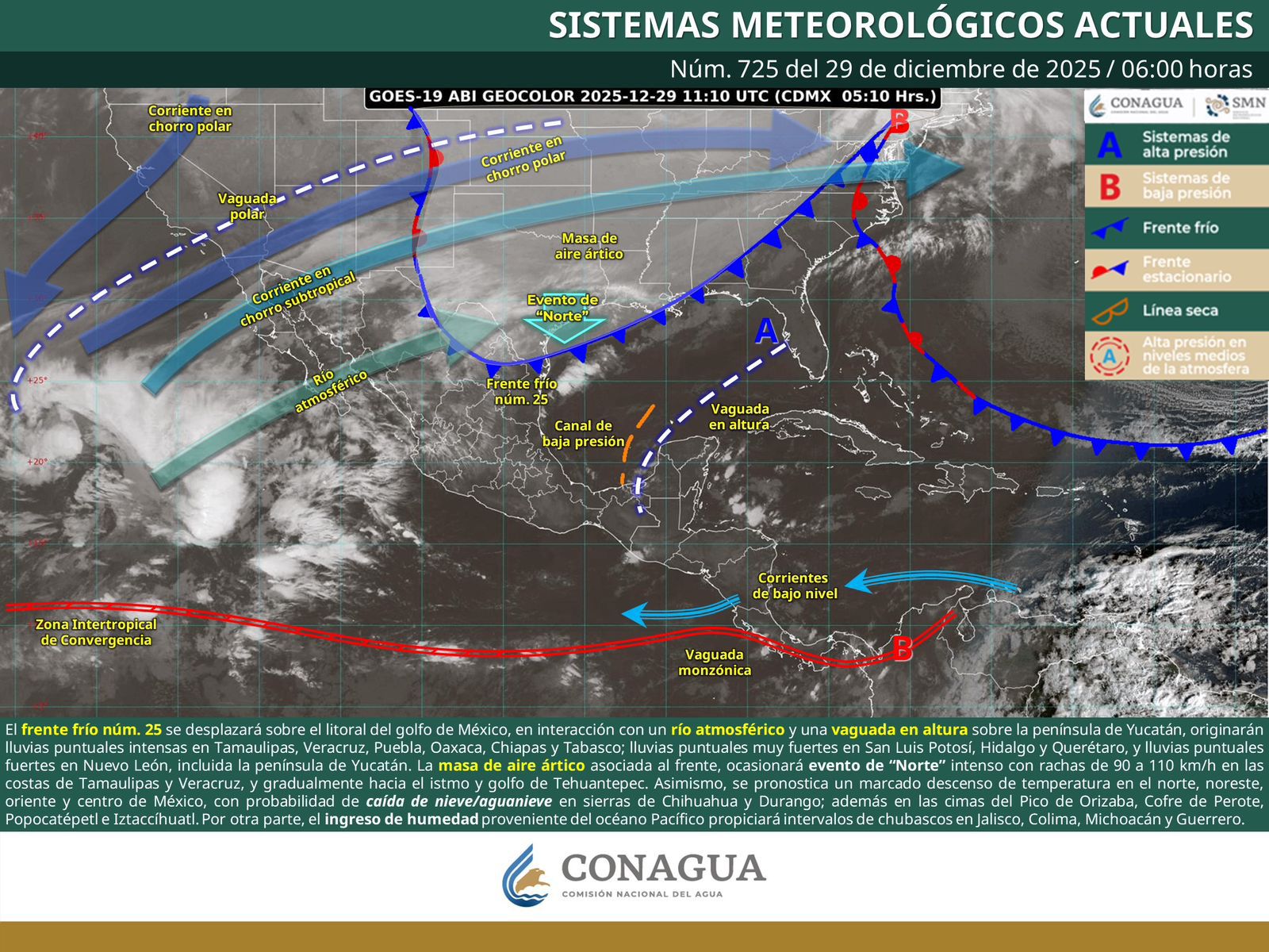 Pronostican inestabilidad atmosférica con episodios de lluvias en diversas regiones de Oaxaca