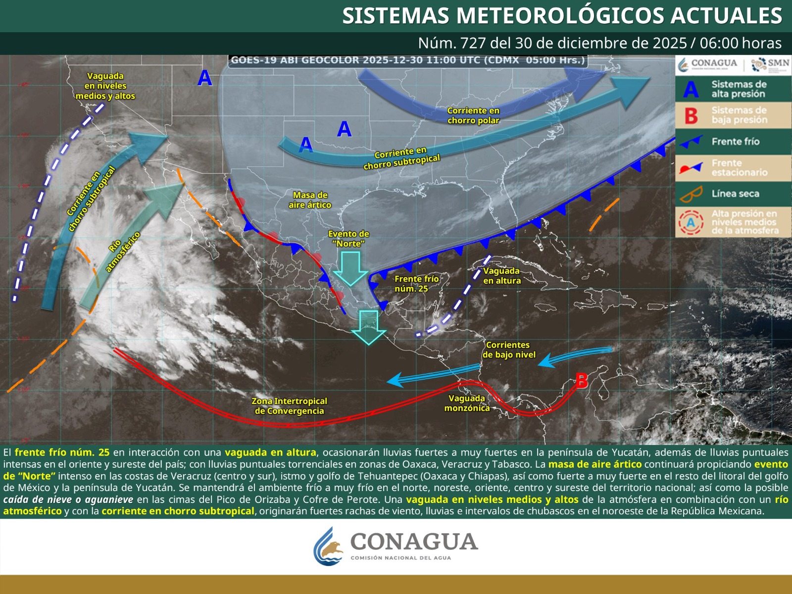 Persistirán lluvias, vientos fuertes y heladas en distintas regiones de Oaxaca hasta inicios de enero