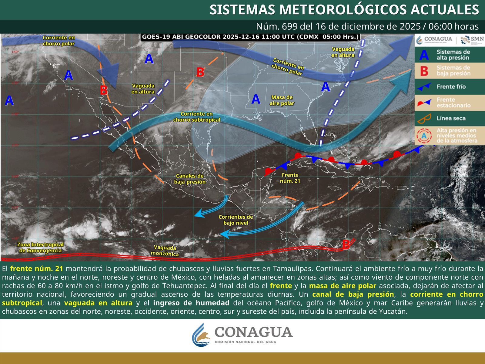 Frente frío número 21 generará bajas temperaturas en regiones de Oaxaca