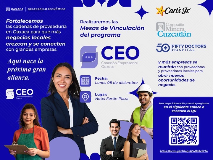 Invita Sedeco a Mipymes y personas emprendedoras a participar en el programa Conexión Empresarial Oaxaca