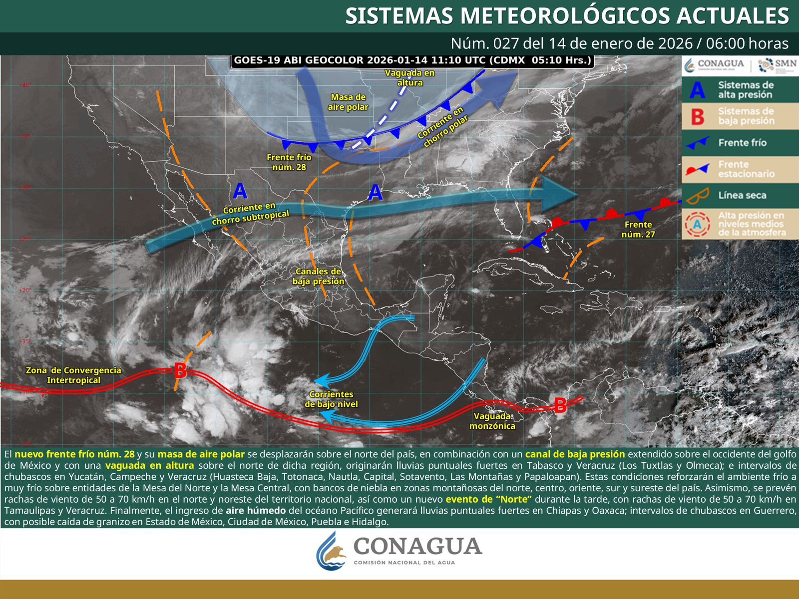 Continúa el ambiente frío, vientos moderados a fuertes y lluvias aisladas en Oaxaca