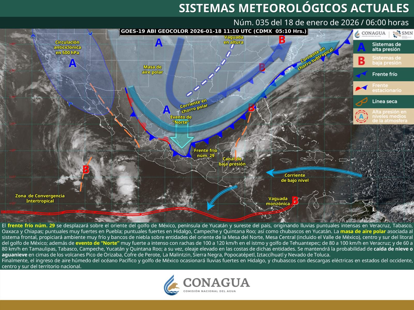Frente frío número 29 mantendrá condiciones invernales severas en Oaxaca: Protección Civil